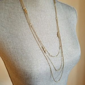 Gold layered crystal necklace